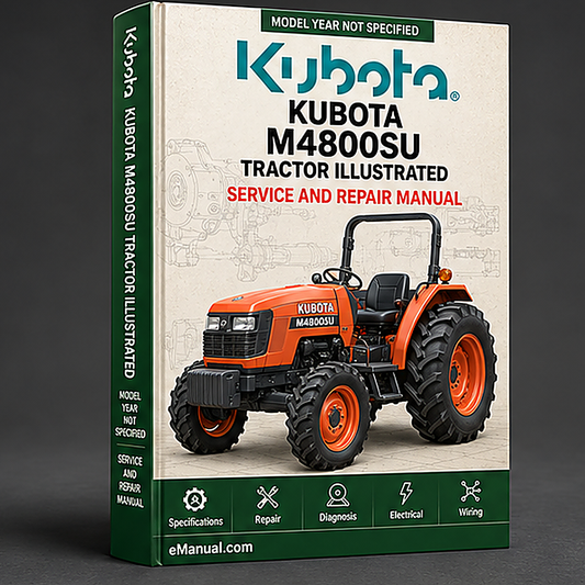 Kubota M4800SU Tractor Illustrated Master Parts List Manual