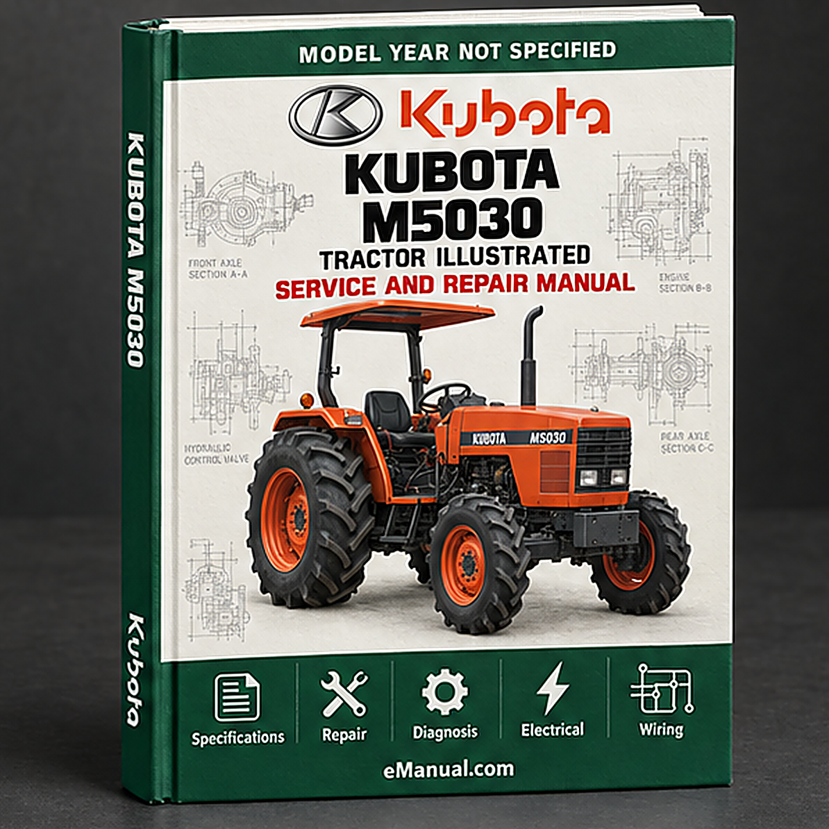 Kubota M5030 Tractor Illustrated Master Parts List Manual