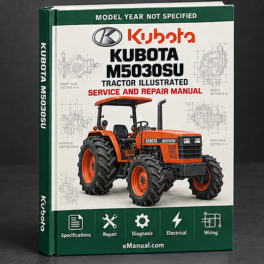 Kubota M5030SU Tractor Illustrated Master Parts List Manual