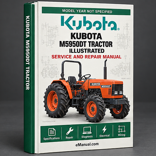 Kubota M5950DT Tractor Illustrated Master Parts List Manual