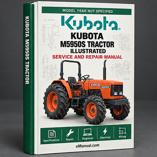 Kubota M5950S Tractor Illustrated Master Parts List Manual