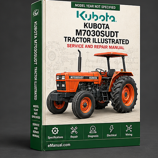 Kubota M7030SUDT Tractor Illustrated Master Parts List Manual