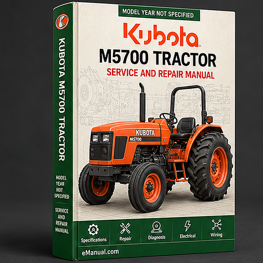 Kubota M5700 Tractor Service Repair Workshop Manual