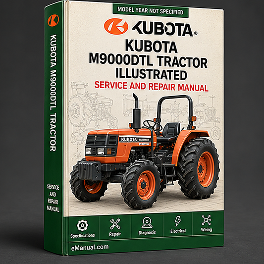 Kubota M9000DTL Tractor Illustrated Master Parts List Manual