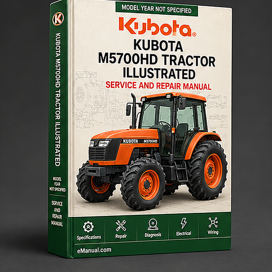 Kubota M5700HD Tractor Illustrated Master Parts List Manual