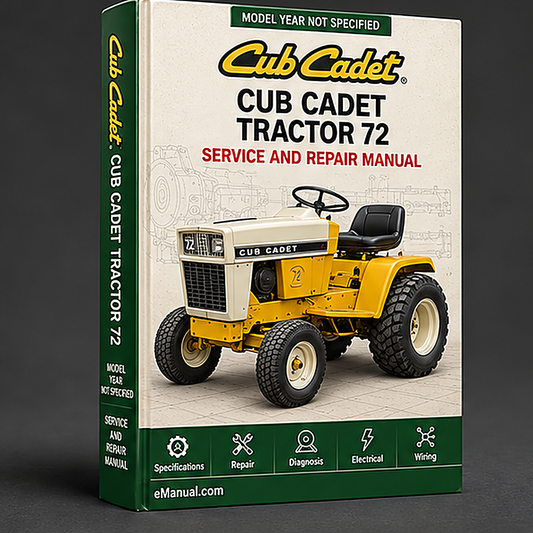 Cub Cadet Tractor 72 104 105 124 and 125 Service Manual