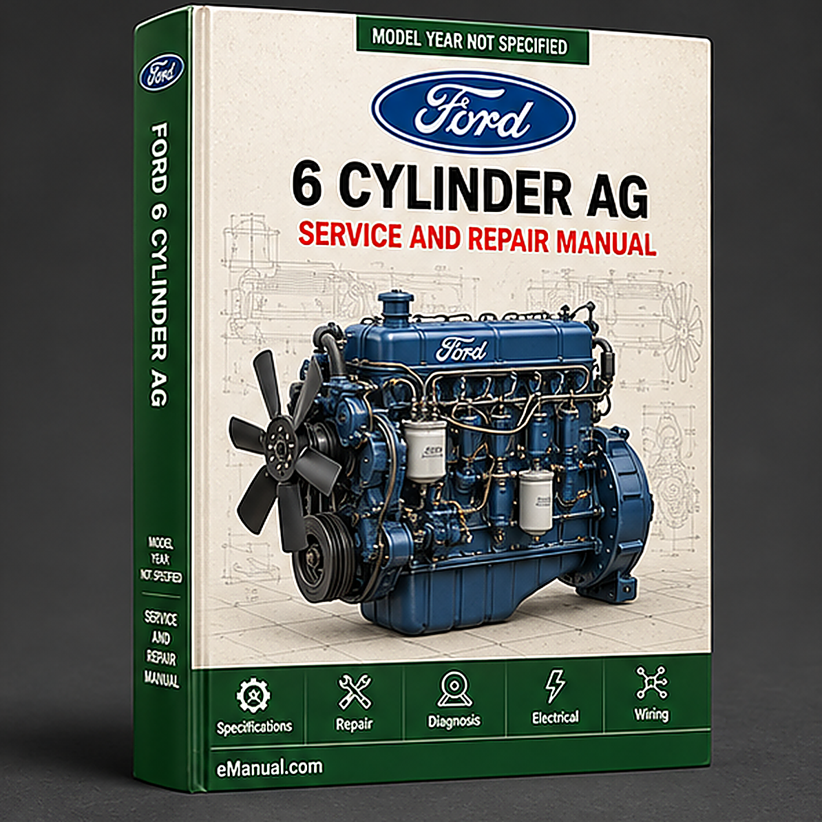 Ford 8400 6 CYLINDER AG Tractor INDUSTRIAL MASTER ILLUSTRATED Parts List Manual BOOK