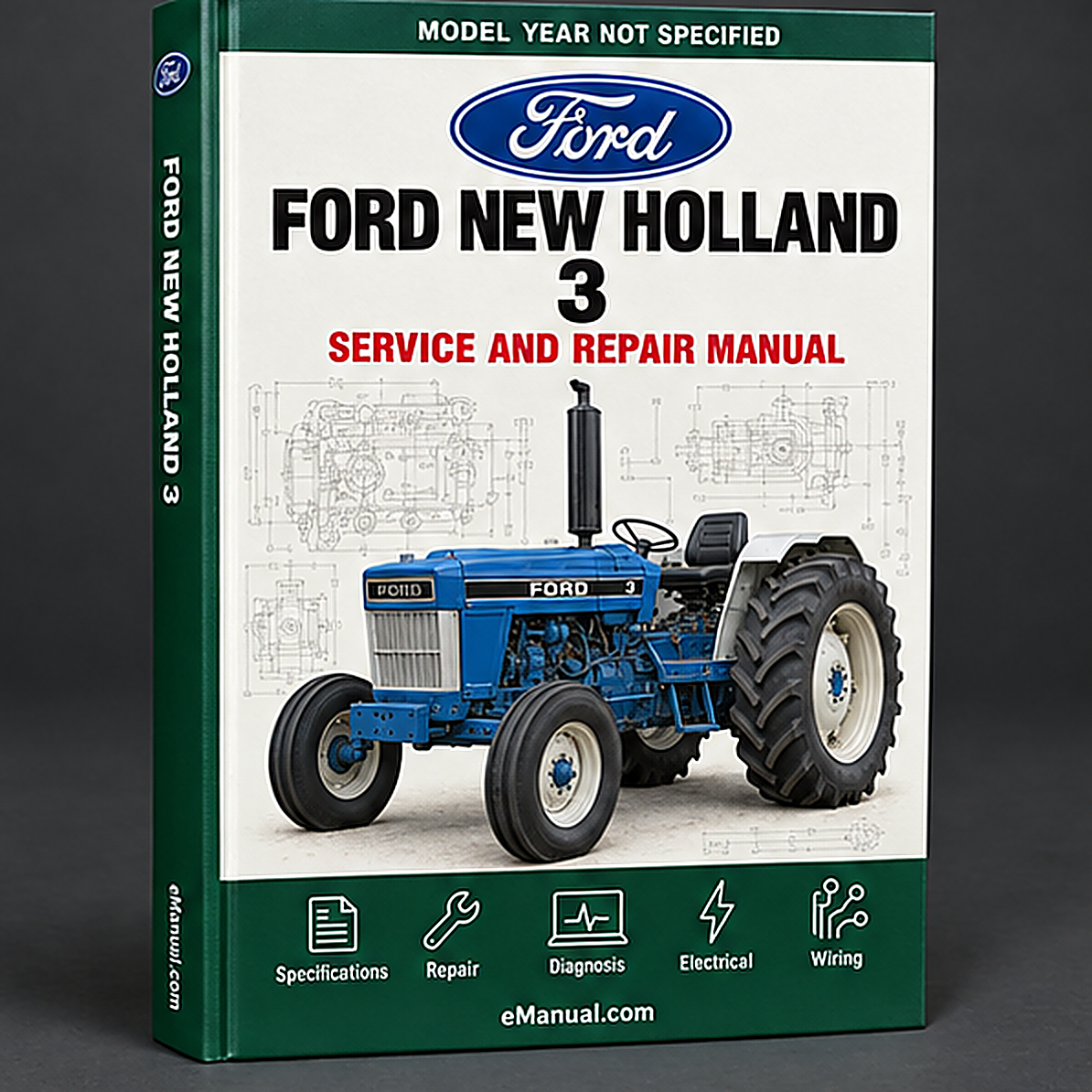 Ford New Holland 3830 3 CYLINDER NARROW ORCHARD Tractor MASTER ILLUSTRATED Parts List Manual BOOK