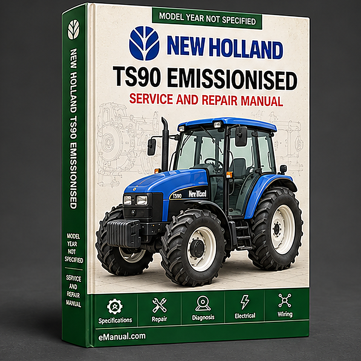 NEW Holland TS90 EMISSIONISED Tractor MASTER ILLUSTRATED Parts List Manual BOOK