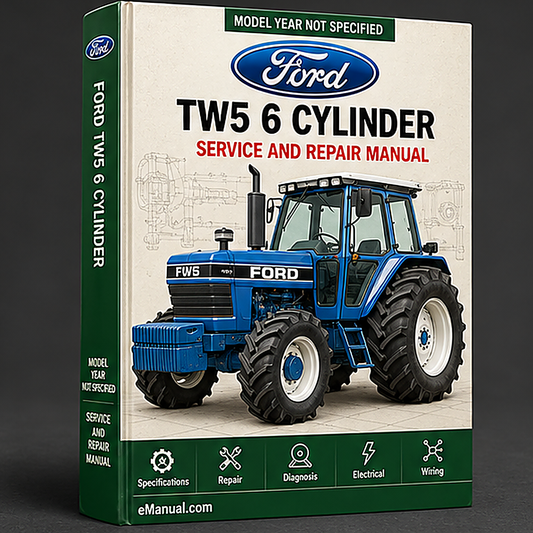 Ford TW5 6 CYLINDER AG Tractor MASTER ILLUSTRATED Parts List Manual BOOK