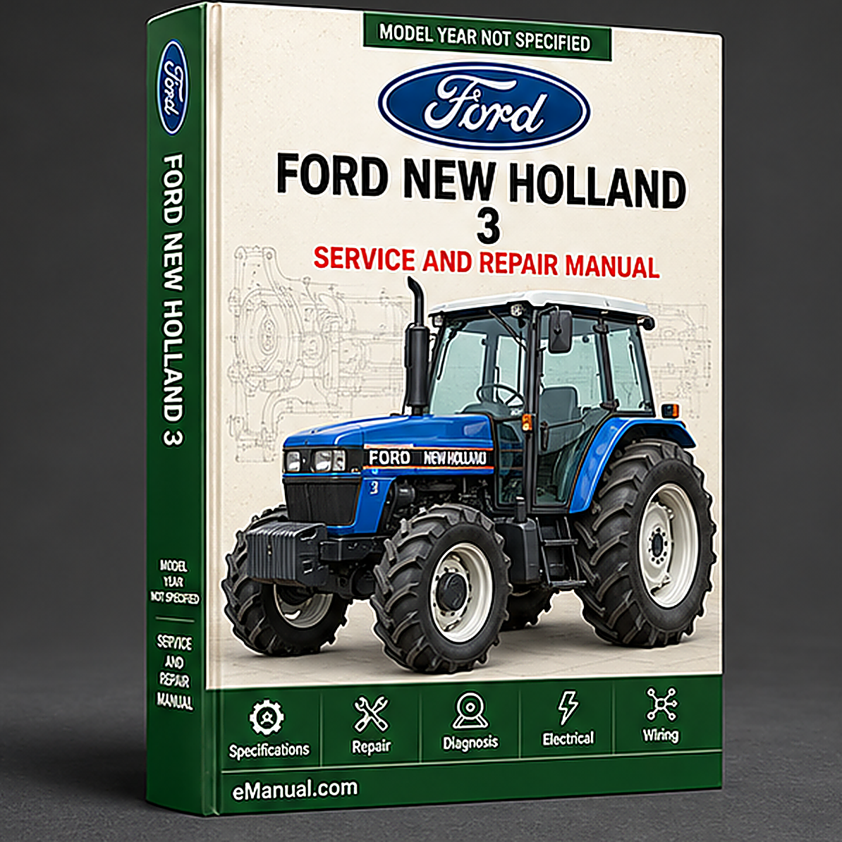 Ford New Holland 3500 3 CYLINDER INDUSTRIAL Tractor MASTER ILLUSTRATED Parts List Manual BOOK