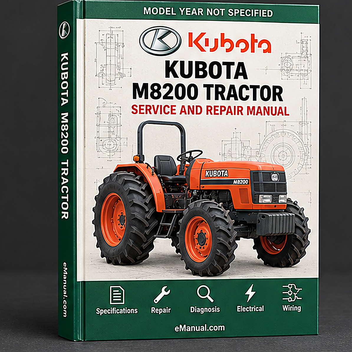 Kubota M8200 Tractor Workshop Repair Service Manual