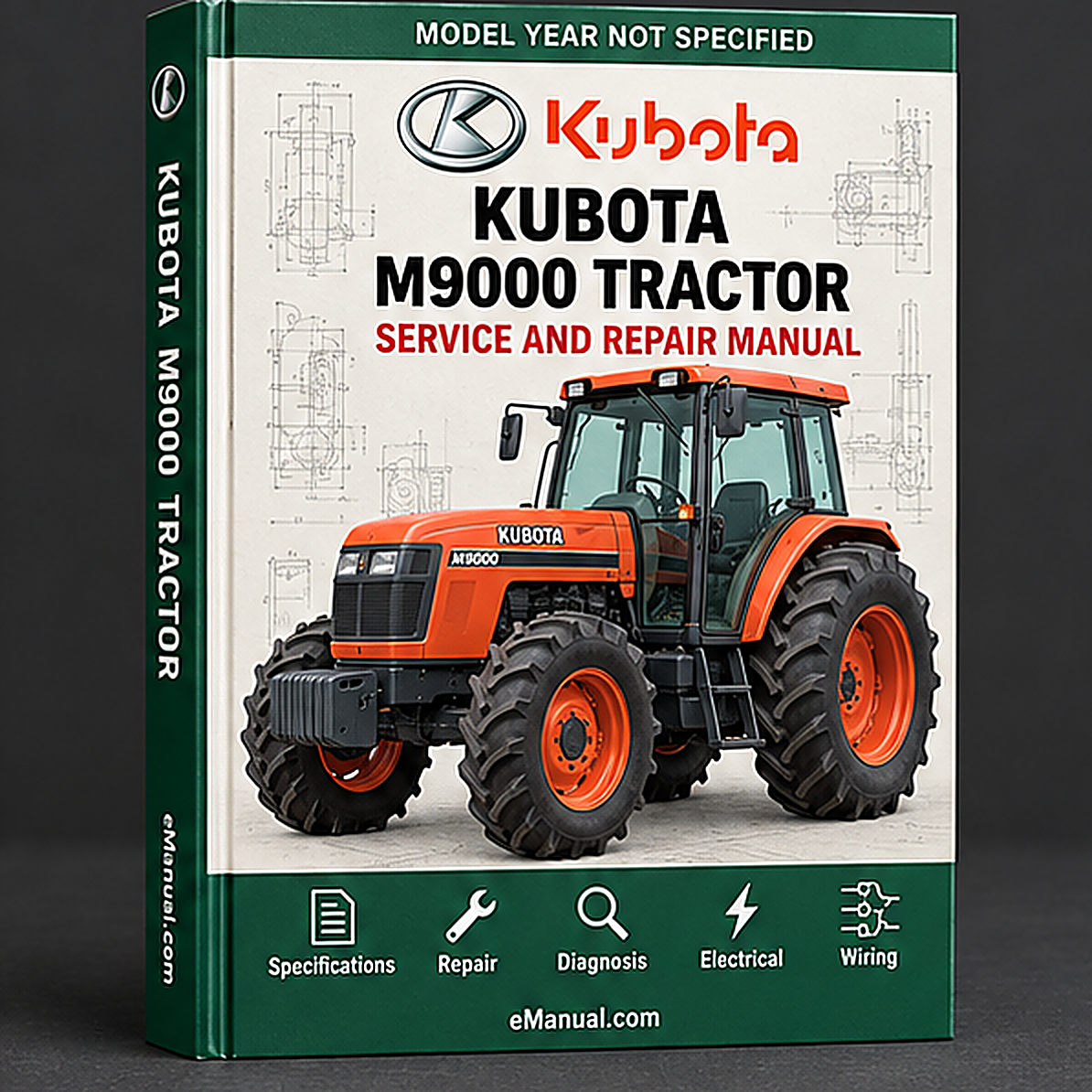 Kubota M9000 Tractor Workshop Repair Service Manual