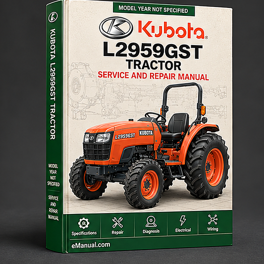 Kubota L2959GST Tractor Workshop Service Repair Manual