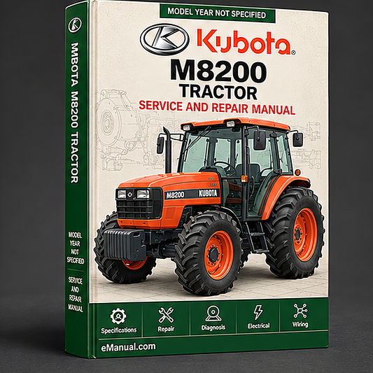 Kubota M8200 Tractor Factory Service Repair Manual