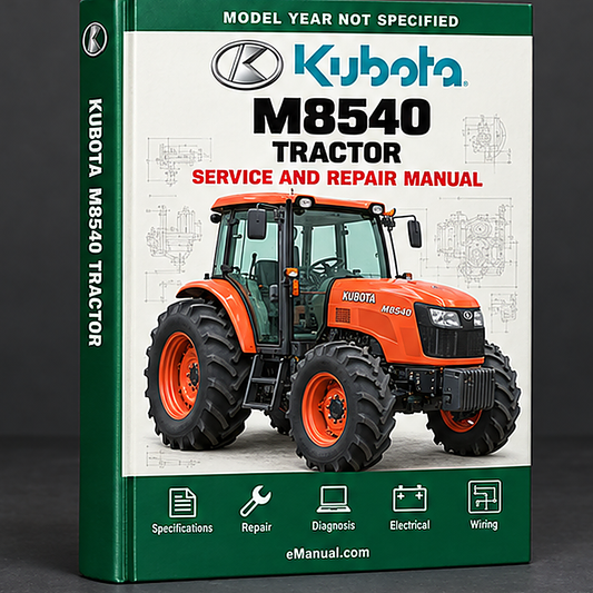 Kubota M8540 Tractor Workshop Service Repair Manual