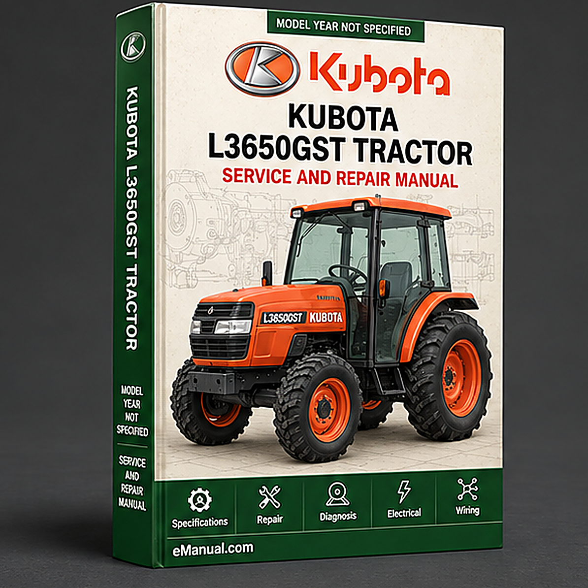 Kubota L3650GST Tractor Workshop Service Repair Manual