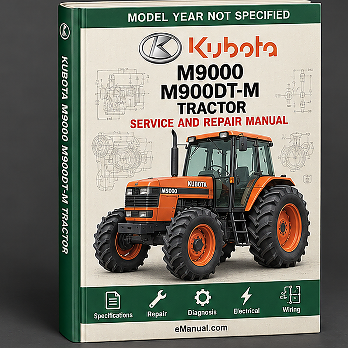 Kubota M9000 M900DT-M Tractor Service Repair Workshop Manual