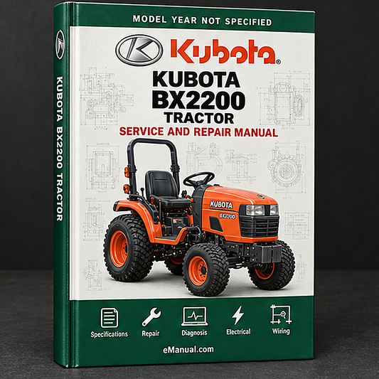 Kubota Bx2200 Tractor Workshop Repair Service Manual