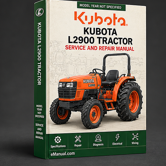 Kubota L2900 Tractor Workshop Repair Service Manual