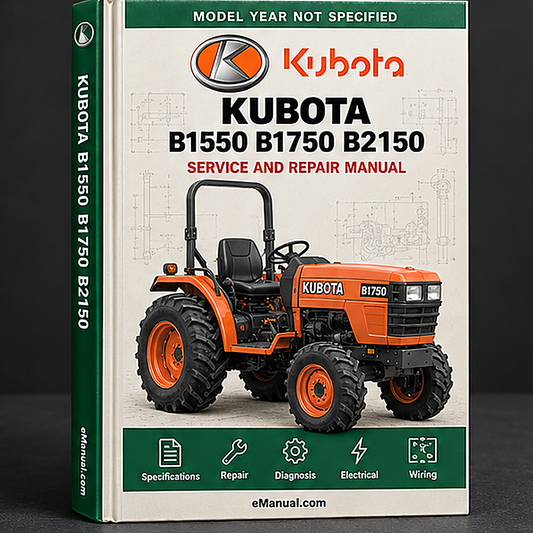 Kubota B1550 B1750 B2150 HST Tractor Workshop Service Manual