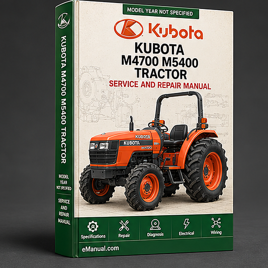Kubota M4700 M5400 Tractor Workshop Service Repair Manual