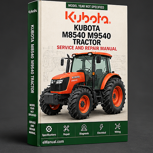 Kubota M8540 M9540 Tractor Service Repair Workshop Manual