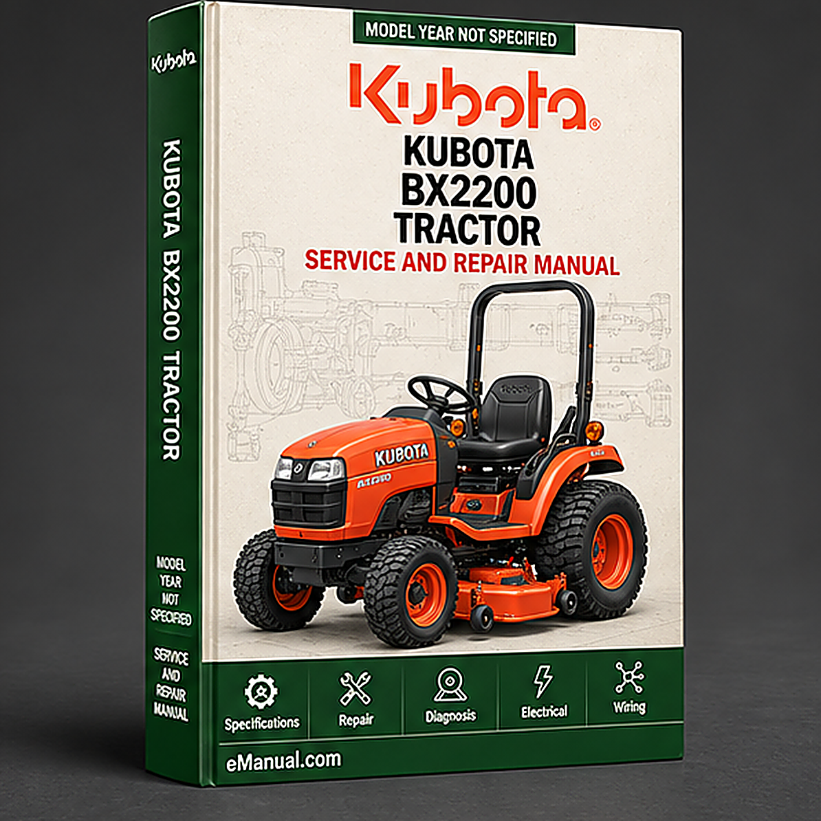 Kubota Bx2200 Tractor Service Repair Workshop Manual