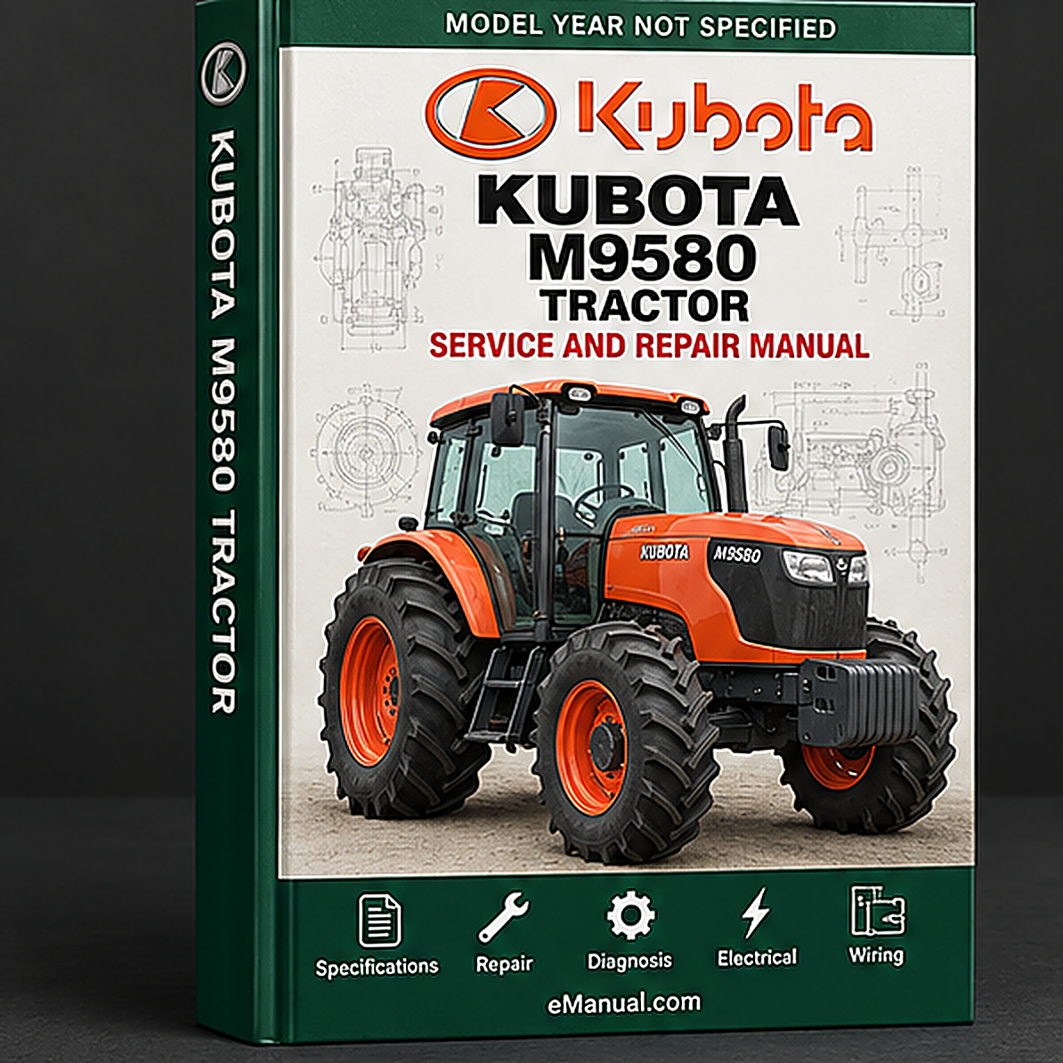 Kubota M9580 Tractor Workshop Service Repair Manual