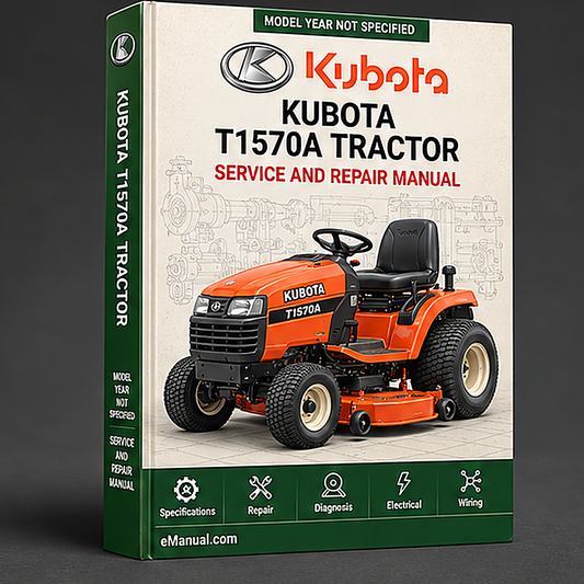 Kubota T1570A Tractor Workshop Service Repair Manual