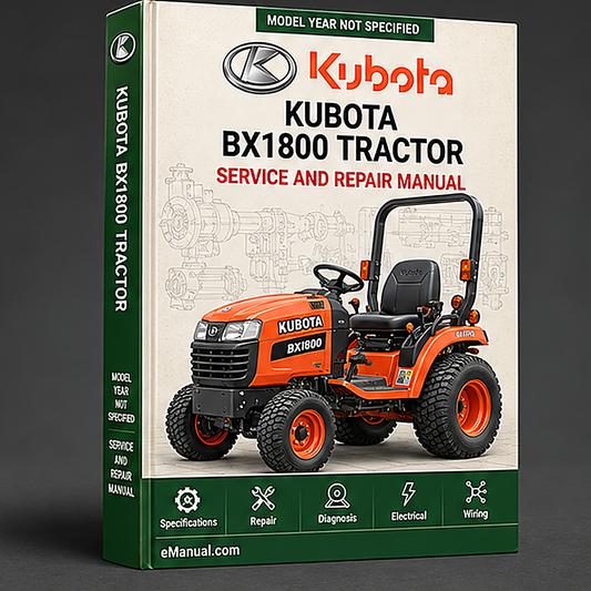 Kubota BX1800 Tractor Service Repair Workshop Manual