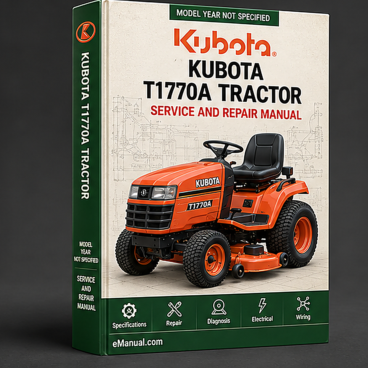 Kubota T1770A Tractor Workshop Service Repair Manual