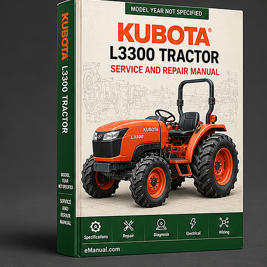 Kubota L3300 Tractor Service Repair Workshop Manual