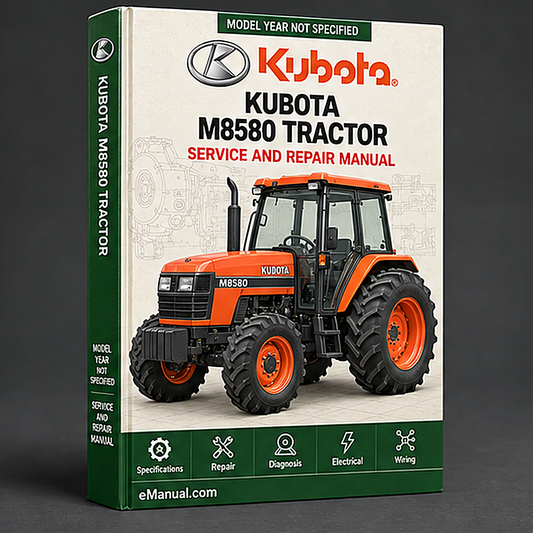 Kubota M8580 Tractor Workshop Service Repair Manual