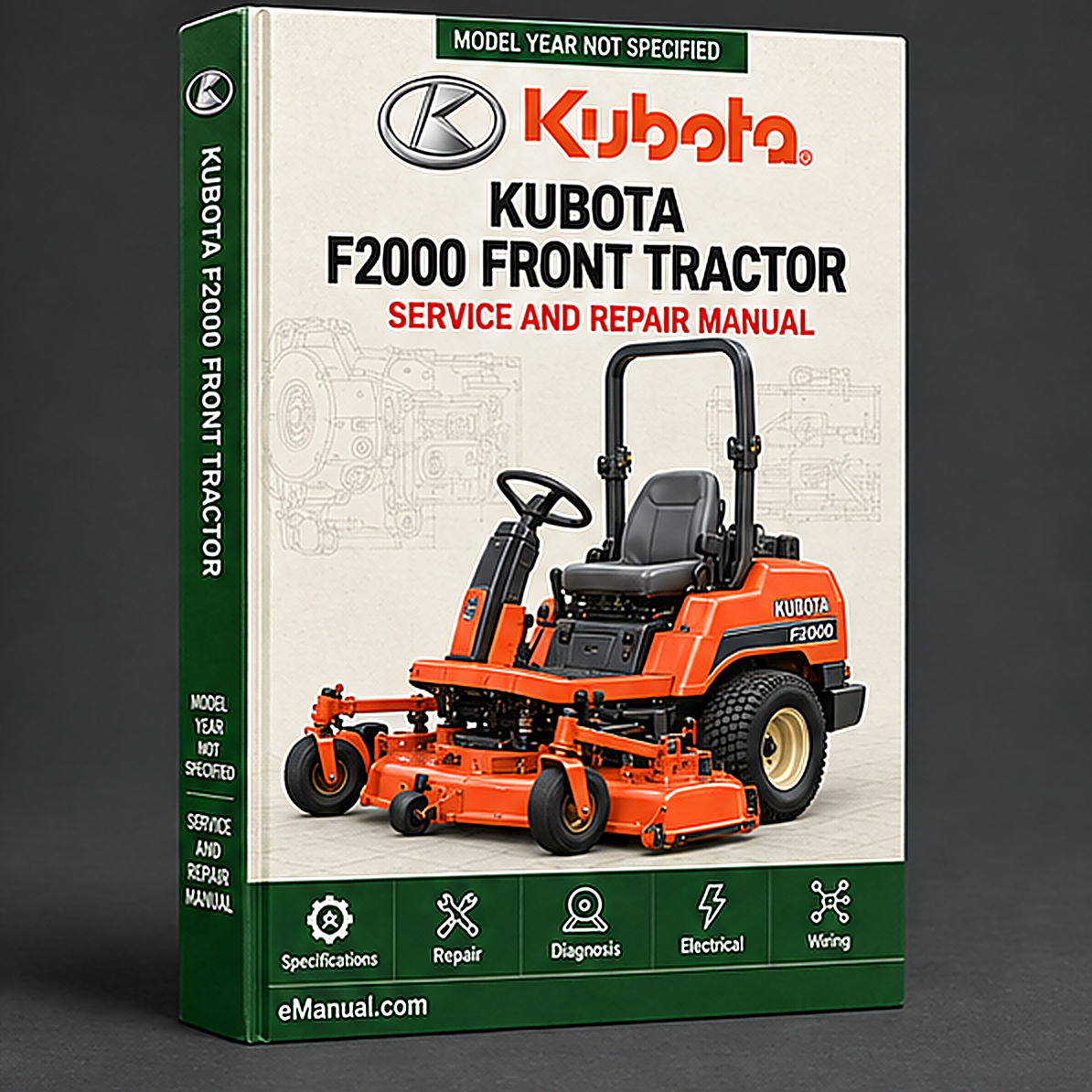 Kubota F2000 Front Tractor And Mower Workshop Service Manual