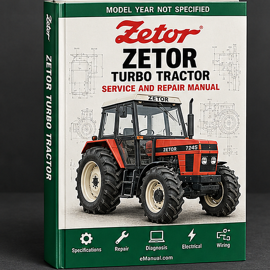 Zetor 6340 Turbo Tractor Workshop Repair Service Manual