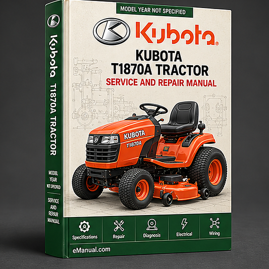 Kubota T1870A Tractor Workshop Service Repair Manual