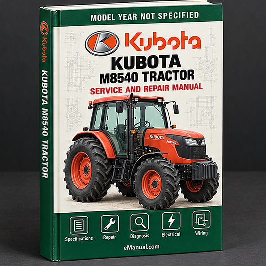 Kubota M8540 Tractor Service Repair Workshop Manual