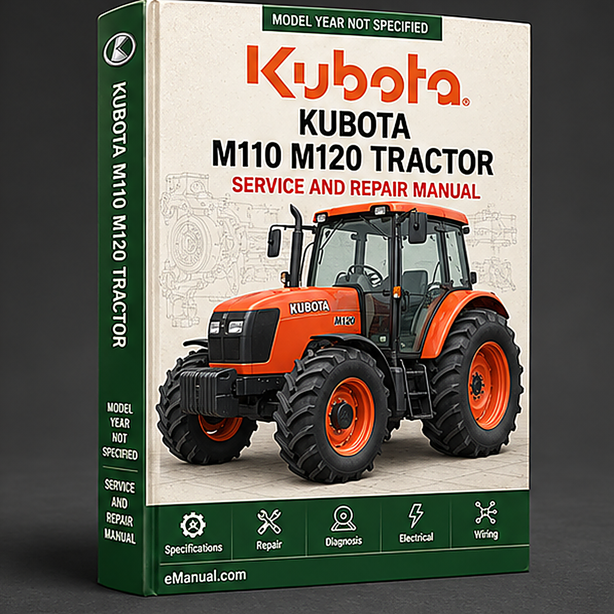 Kubota M110 M120 Tractor Workshop Service Repair Manual