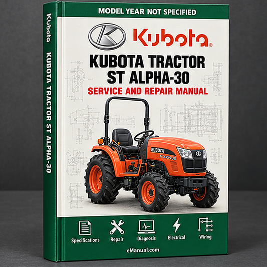 Kubota Tractor ST alpha-30 ST alpha-35 Workshop Manual