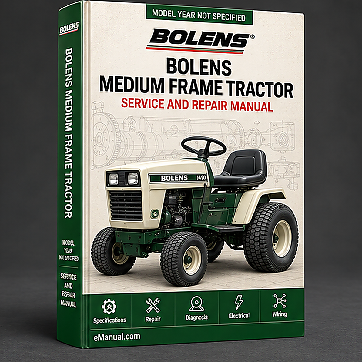 Bolens 1058 1060 1160 1258 1261 Medium Frame Tractor Complete Workshop Service Repair Manual
