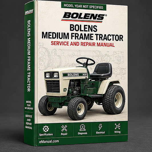 Bolens 1058 1060 1160 1258 1261 Medium Frame Tractor Complete Workshop Service Repair Manual